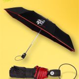 Paraguas plegable antiviento negro Rojo personalizado