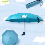 Paraguas plegable automatico Azul claro personalizado
