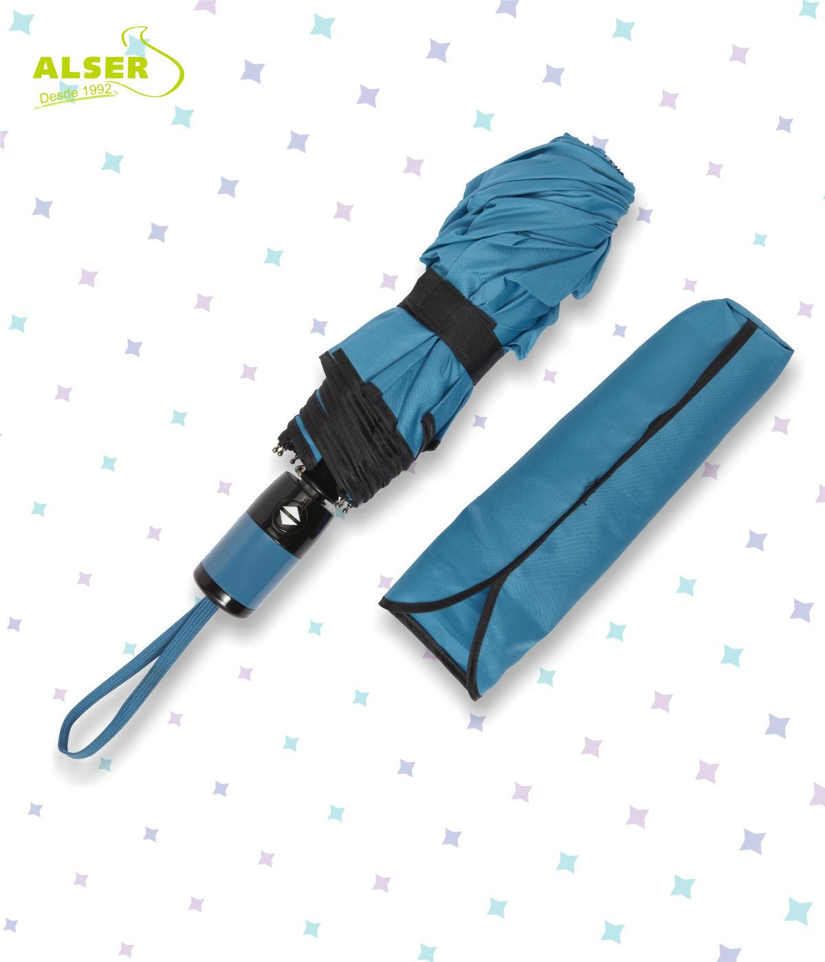 Paraguas plegable automatico con funda