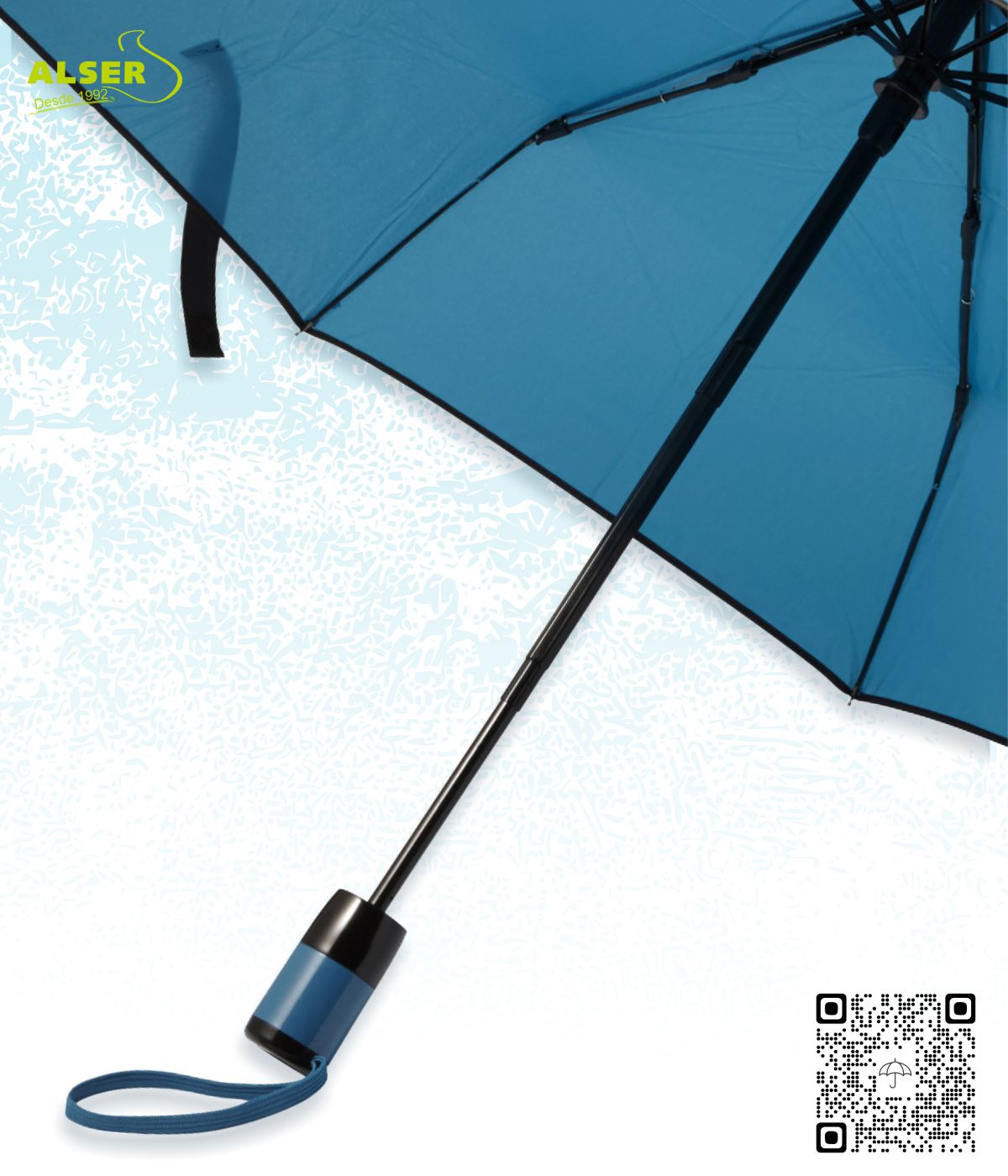 Paraguas plegable automatico detalle mango