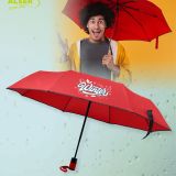 Paraguas plegable automatico Rojo Personalizado
