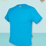 Camiseta azul claro algodón publicitaria