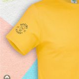Camiseta color algodón detalle manga personalizada