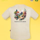 Camiseta Ecologica Beige impresa en la espalda
