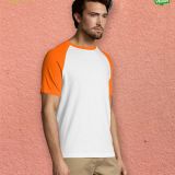 Camiseta Raglan hombre Naranja