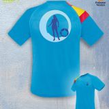 Camiseta tecnica bandera españa Azul claro publicitaria