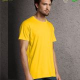 Camiseta Hombre Manga Corta Amarillo Lateral
