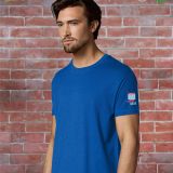 Camiseta Hombre Manga Corta Azul Royal lateral
