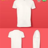 Camiseta Hombre Manga Corta Blanco Roto