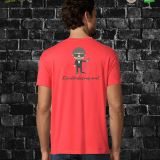 Camiseta Hombre Manga Corta Hibisco de ladro impresa espalda