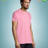 Camiseta Hombre Manga Corta Rosa lateral