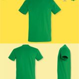 Camiseta Hombre Manga Corta Verde Pradera