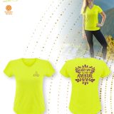 Camiseta Tecnica Mujer Amarilla personalizada