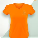 Camiseta Tecnica Mujer Naranja con logo