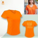 Camiseta Tecnica Mujer Naranja para empresas y promociones