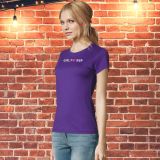 camiseta Mujer Manga Corta Morado Personalizada