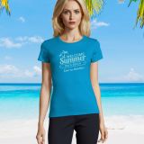 Camiseta Mujer Manga Corta Aqua Personalizable