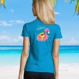 Camiseta Mujer Manga Corta Aqua Personalizada Espalda