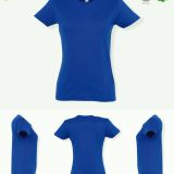 Camiseta Mujer Manga Corta Azul Royal