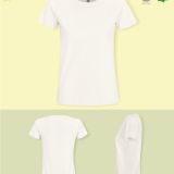 Camiseta Mujer Manga Corta Blanco Roto