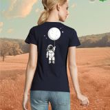 Camiseta Mujer Manga Corta French Marino Logo Espalda