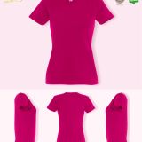 Camiseta Mujer Manga Corta Fucsia