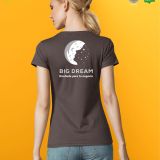 Camiseta Mujer Manga Corta Gris Oscuro personalizable espalda