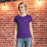 Camiseta Mujer Manga Corta Morado Personalizada Logo