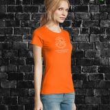 Camiseta Mujer Manga Corta Naranja Lateral para Empresas