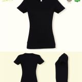 Camiseta Mujer Manga Corta Negro