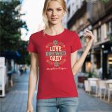 Camiseta Mujer Manga Corta Roja personalizada