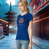 Camiseta Mujer Manga Corta Ultramarino lateral publicitaria