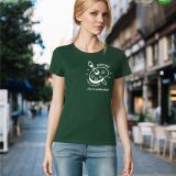 Camiseta Mujer Manga Corta Verde Botella para promociones