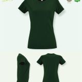 Camiseta Mujer Manga Corta Verde Botella