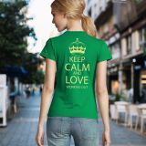 Camiseta Mujer Manga Corta Verde Pradera Publicidad Espalda