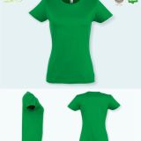 Camiseta Mujer Manga Corta Verde Pradera